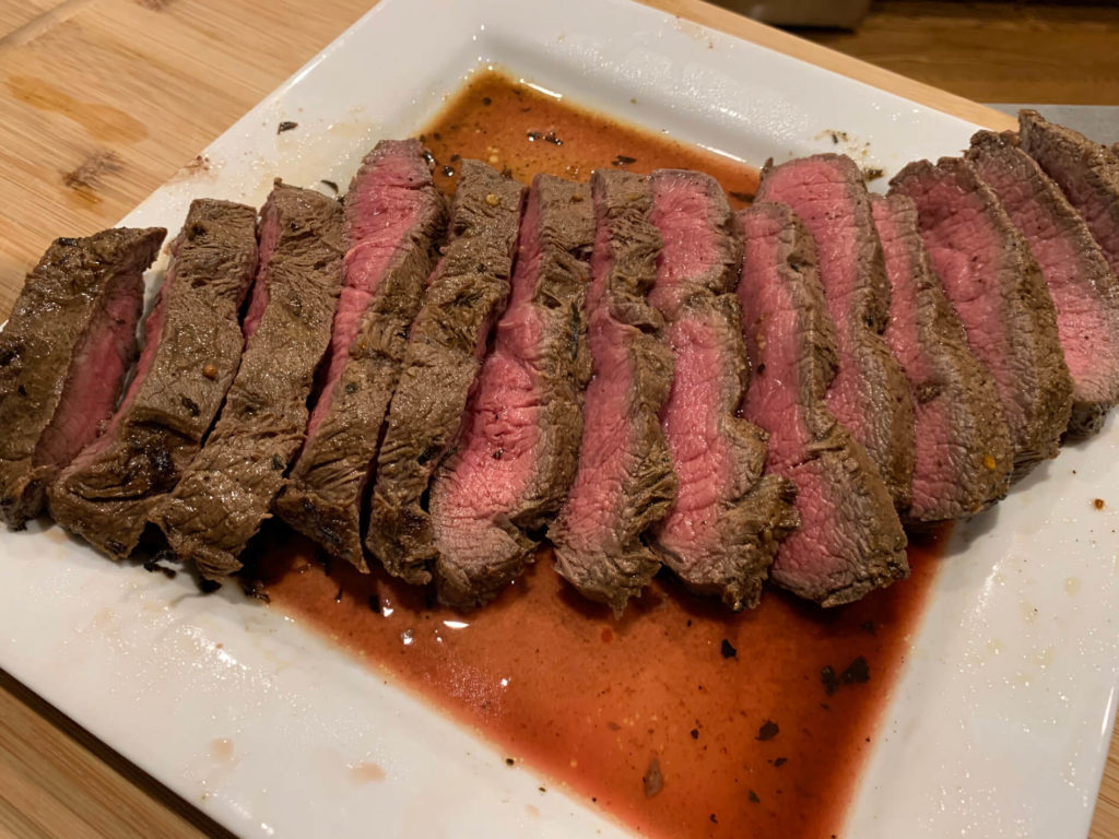 flat iron steak broiled