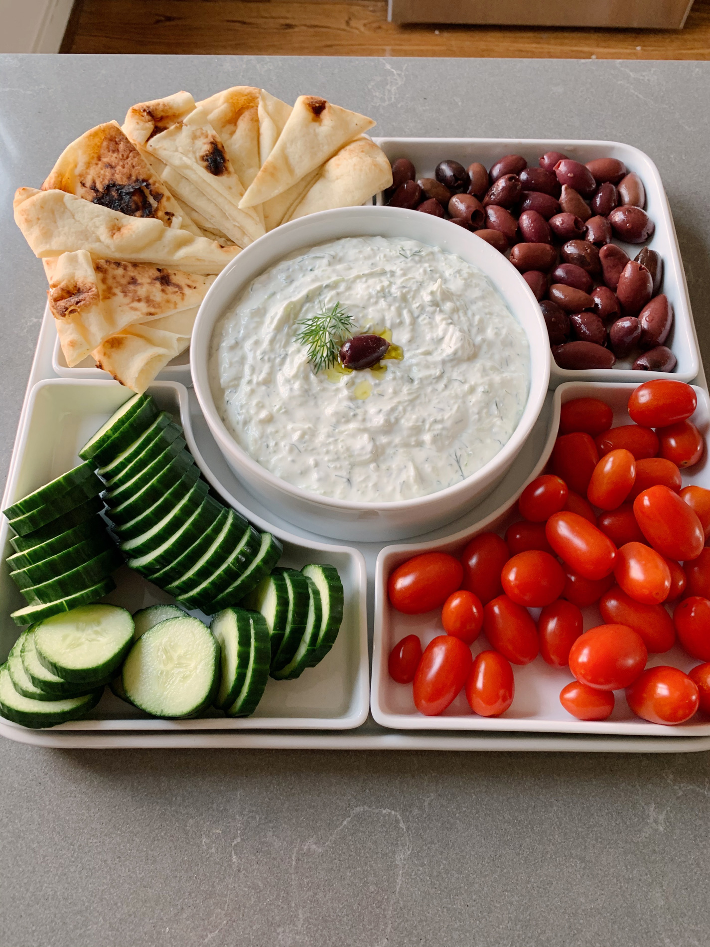 Greek Tzatziki Dip - Kylie in the Kitchen